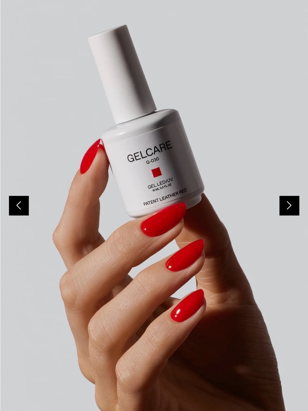 GELCARE Patent Leather Red Gel Nail Polish -